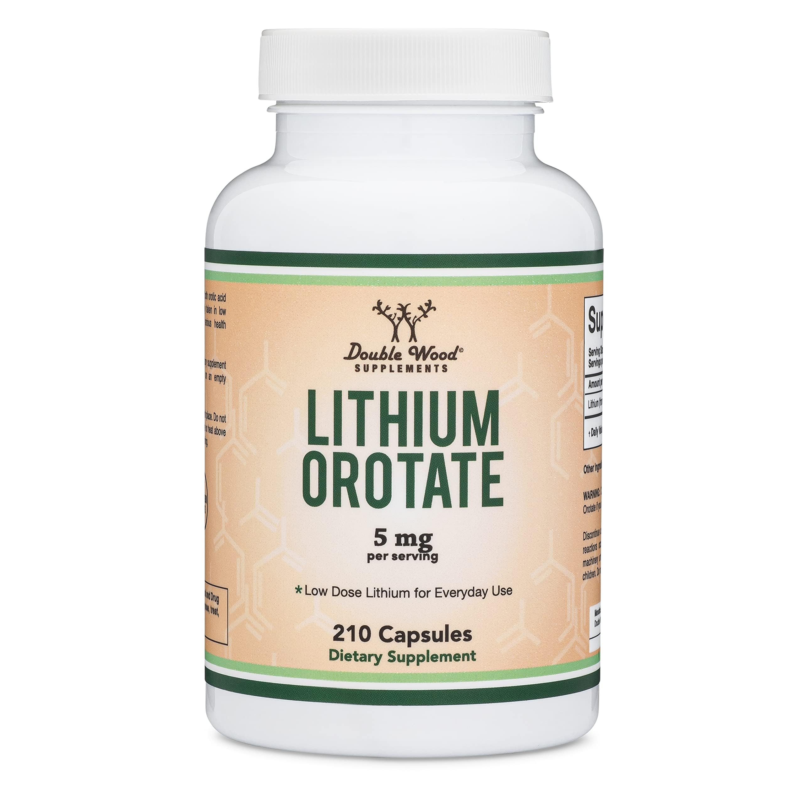 Présentation de l'emballage Lithium Orotate Double Wood.