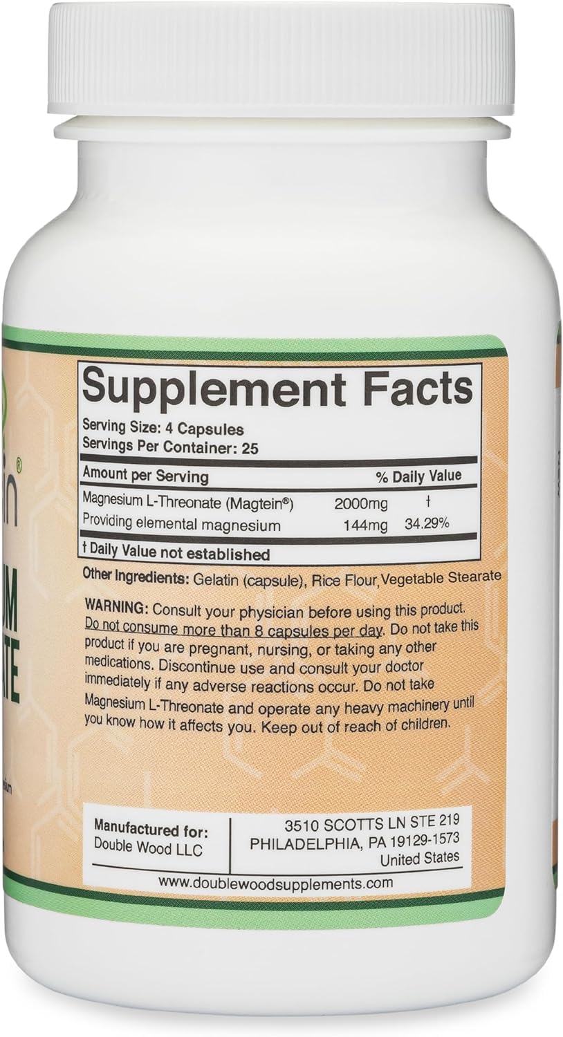 Tableau nutritionnel Double Wood Magtein, informations essentielles.