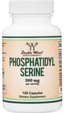 Bouteille Double Wood Phosphatidylserine et focalisation sur la concentration possible.