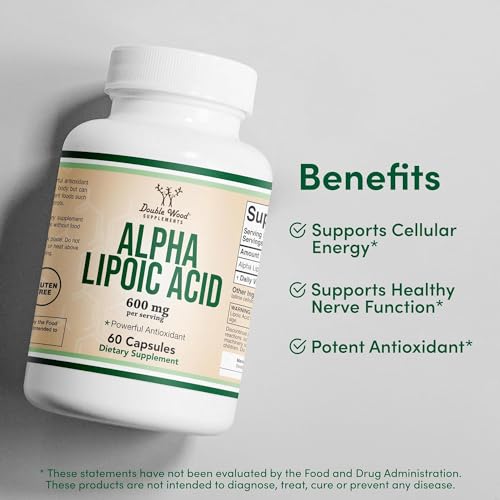 Double Wood Alpha Lipoique Acide – sceau tiers sur l'etiquette garantissant qualité