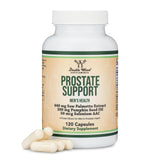 Double Wood Prostate Soutien – vue de la bouteille 120 capsules pour le confort urinaire