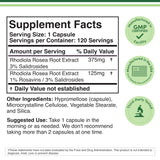 Rhodiola Rosea de Double Wood Capsules Vegan, prise facile et énergie mentale
