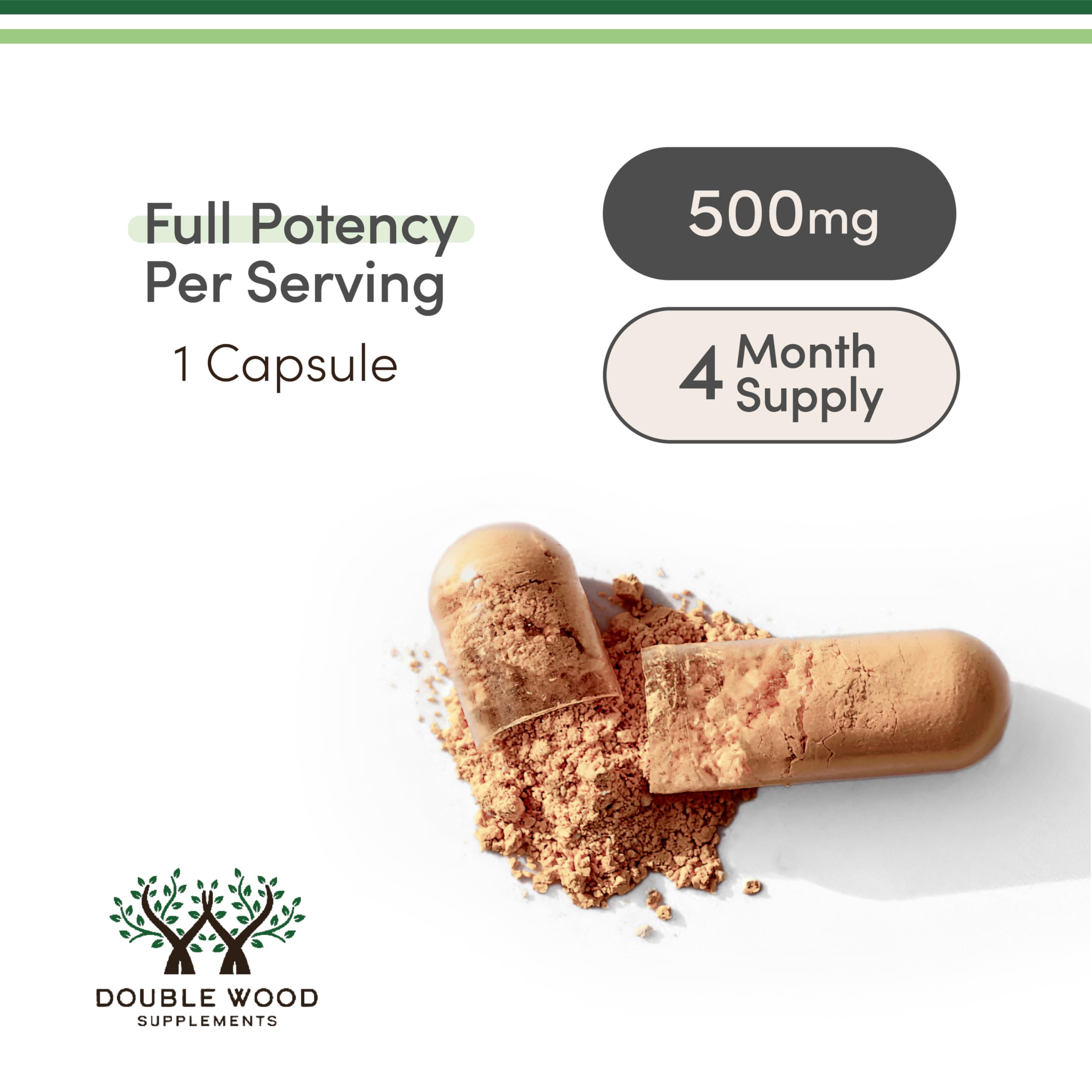 Étiquette et label Double Wood Rhodiola Rosea, informations claires