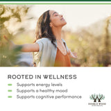 Gros plan sur les gélules Rhodiola Rosea, capsules véganes
