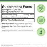 Capsules Double Wood Shilajit montre 200 mg d’acide fulvique par portion.