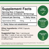 Double Wood Spermidine: capsules visibles, utilisation quotidienne potentielle.