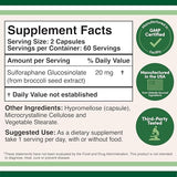 Capsules Sulforaphane Double Wood, gros plan sur des gélules faciles à intégrer.