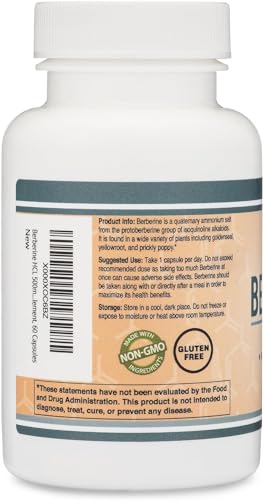 Berberine Double Wood: sans gluten et végétalien, adapté à votre régime.