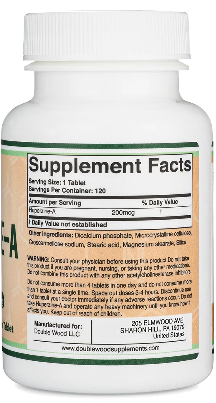 Capsules Huperzine A de Double Wood – forme pratique pour l'inclusion quotidienne.