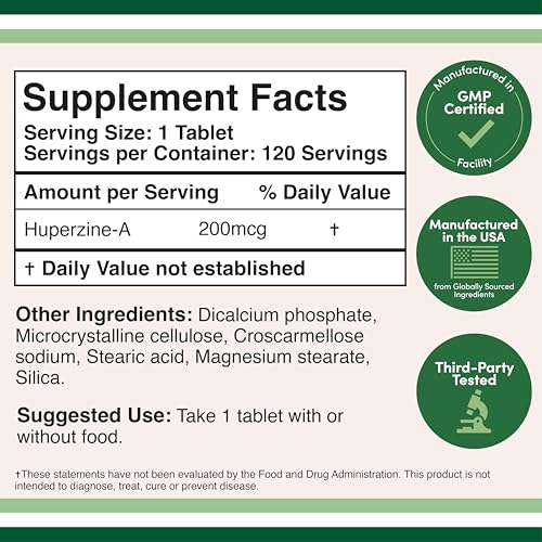 Huperzine A de Double Wood – étiquette claire facilitant l'identification et l'achat.