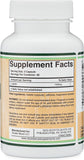 Double Wood Supplements Luteolin: étiquette lisible et traçabilité des ingrédients assurant la qualité.