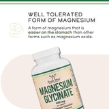 Boîte de 90 capsules Magnésium Glycinate 400mg par Double Wood – haute absorption potentielle
