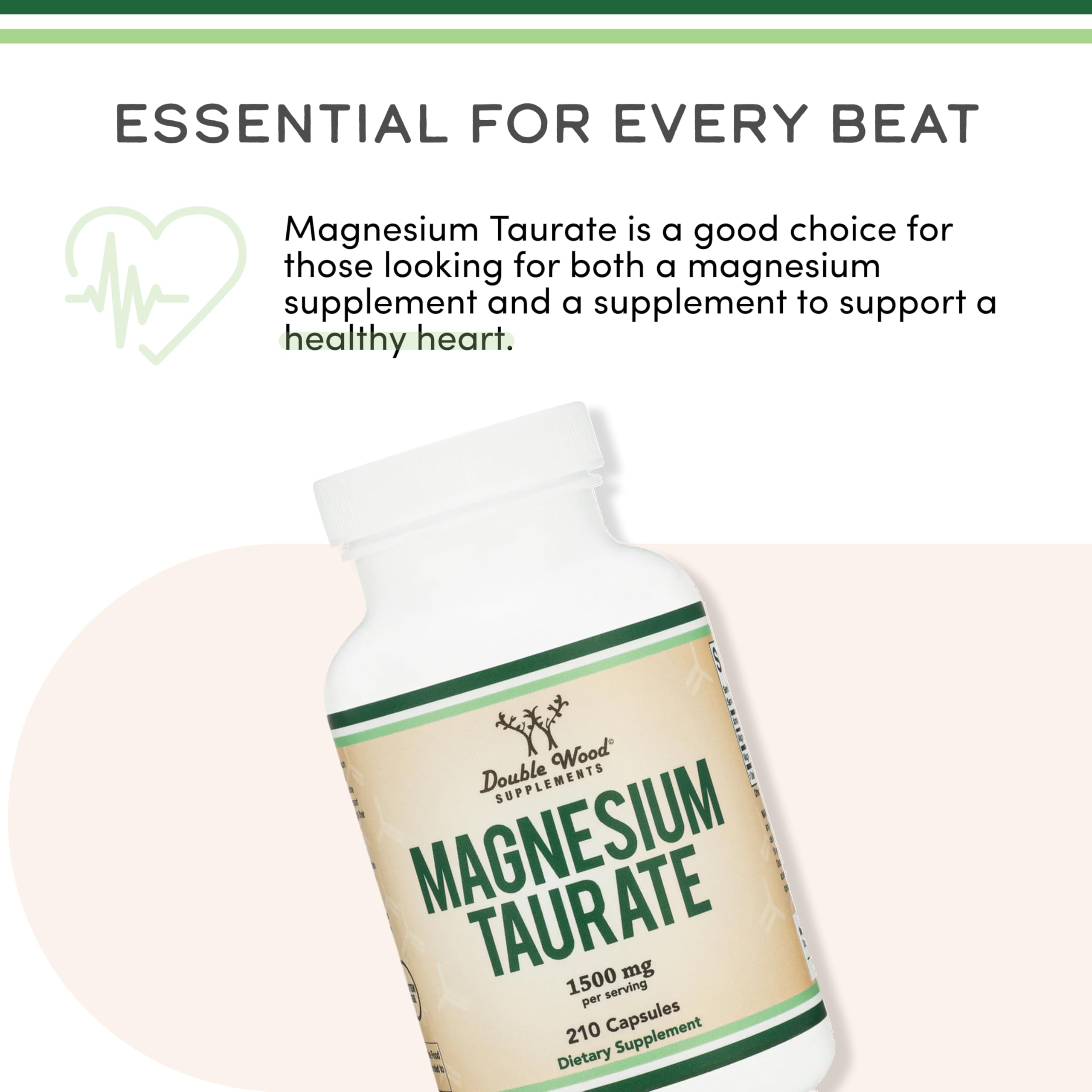 Double Wood Taurate de magnésium – emballage États‑Unis: produit fabriqué et testé selon des normes élevées