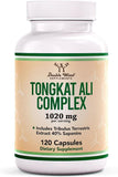 Bouteille Double Wood Tongkat Ali prête pour une prise quotidienne et pratique.