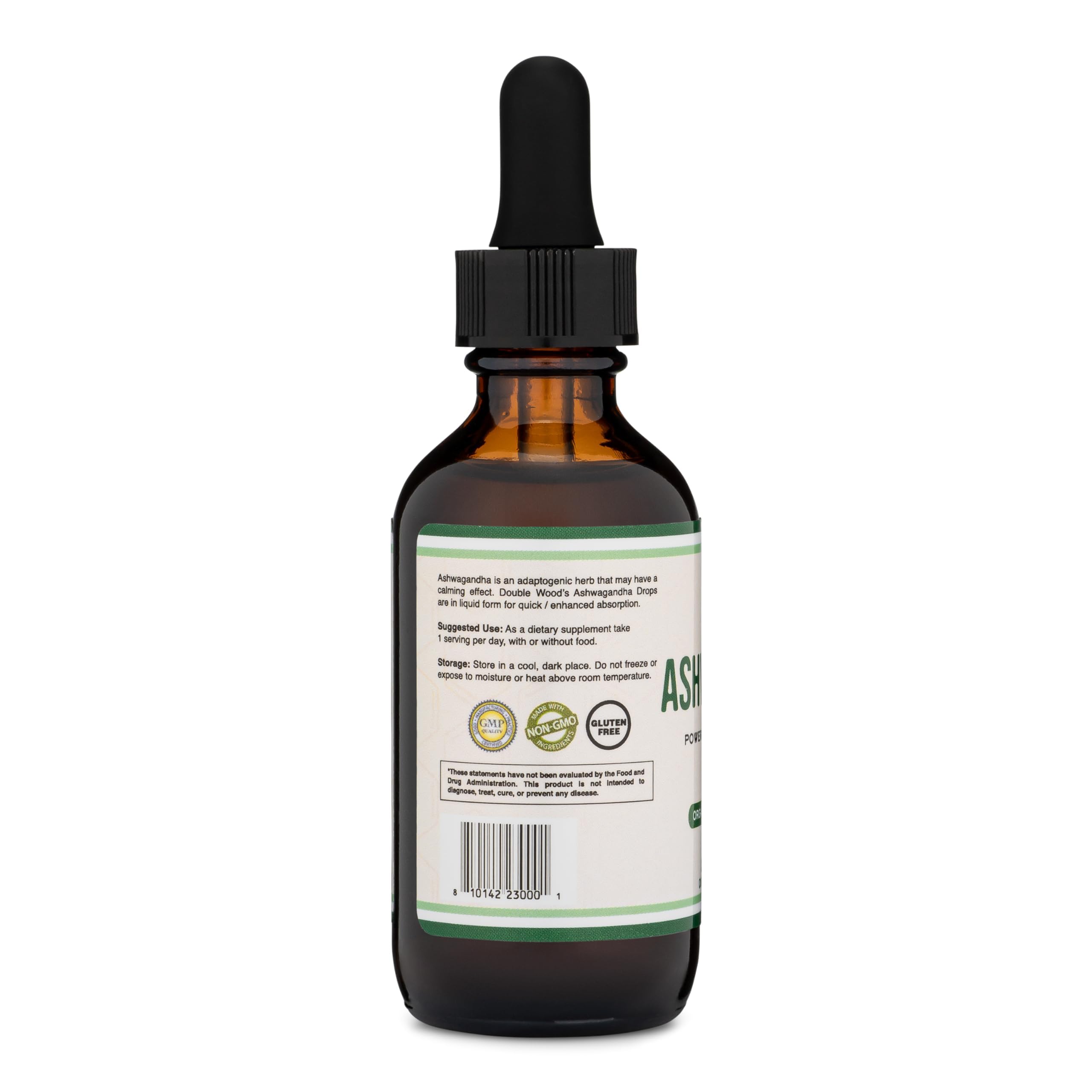 Double Wood Ashwagandha sans gluten pour régime végétarien sûr.