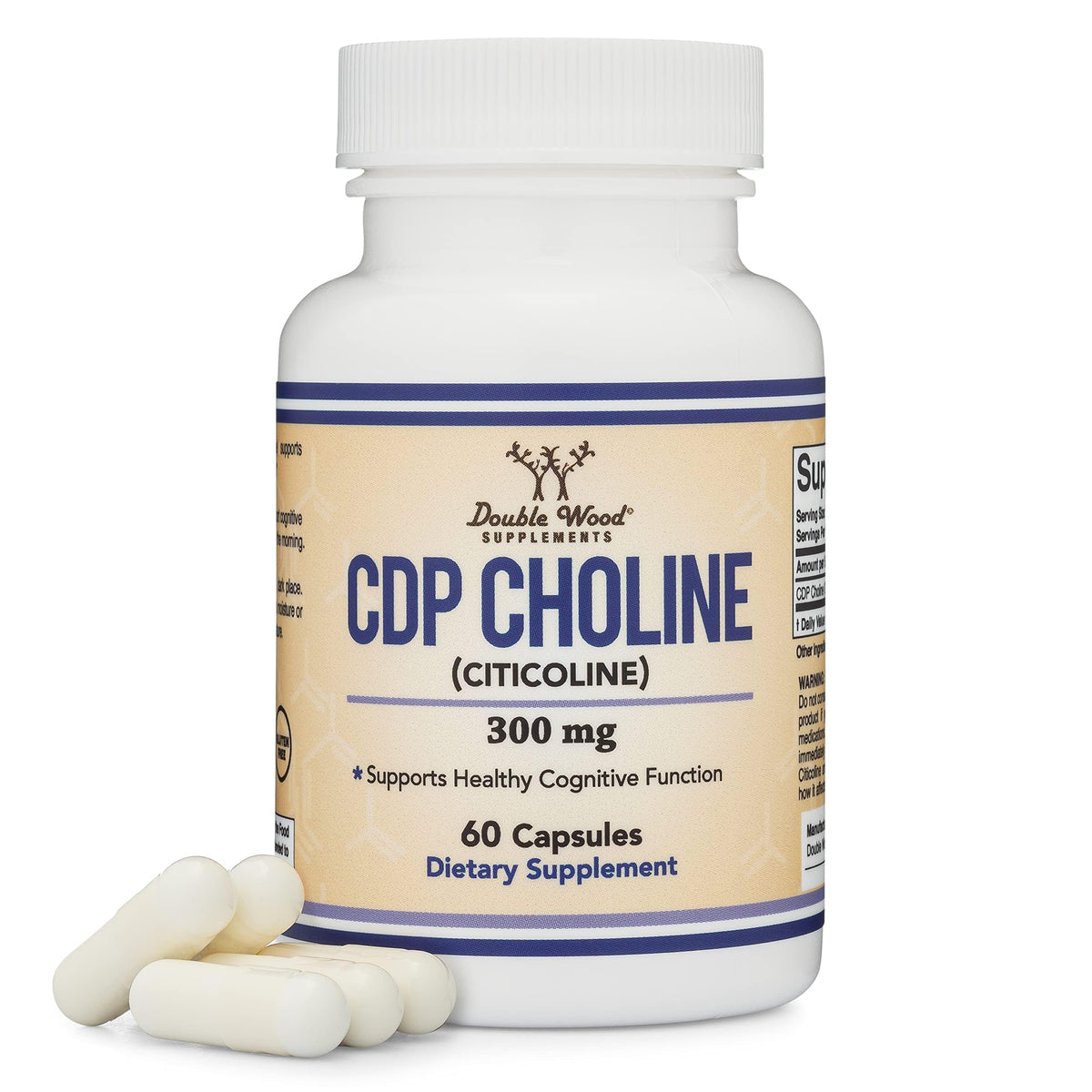 Double Wood CDP Choline – bouteille avec capsules faciles à prendre