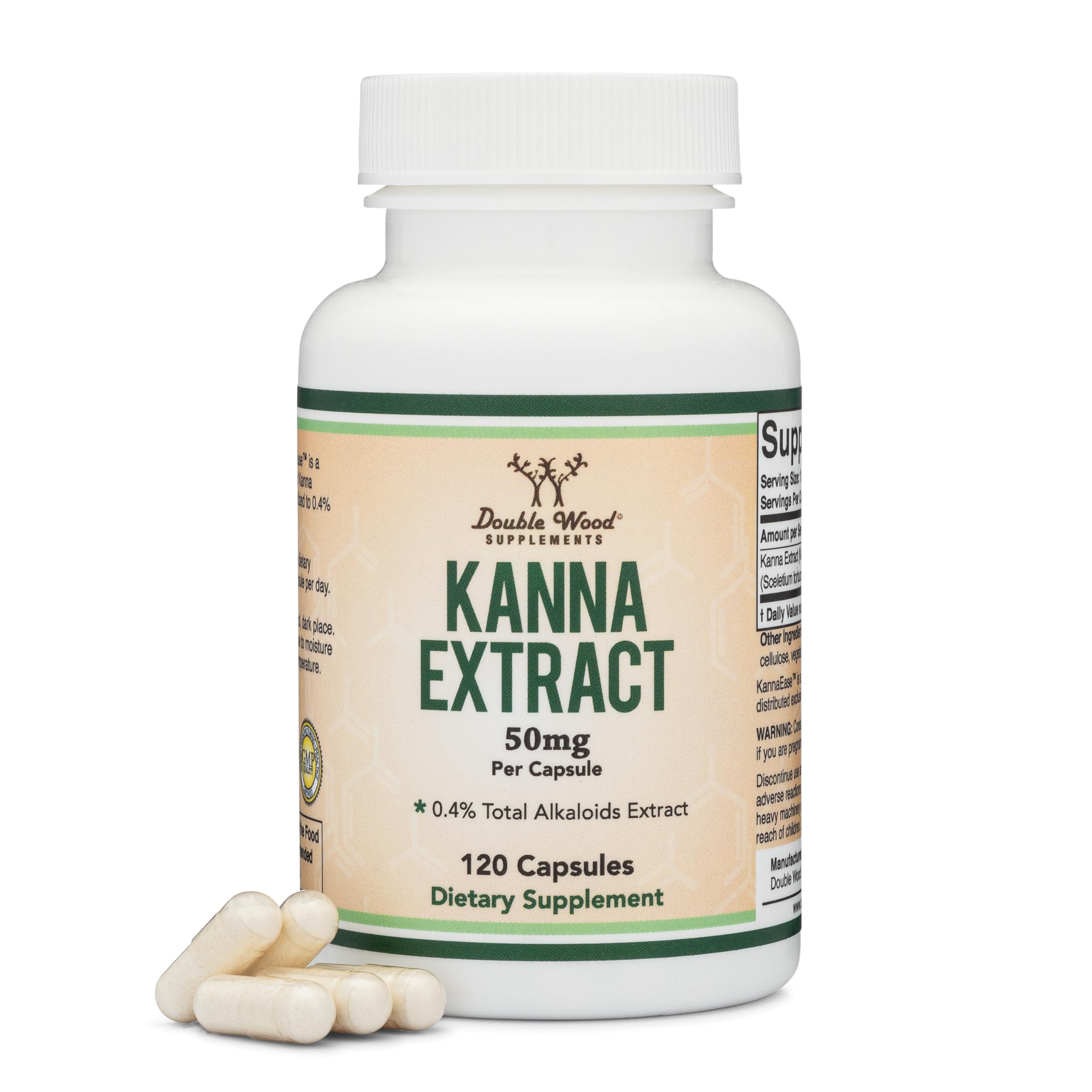 Double Wood KannaEast bouteille 50 mg, potentiel soutien au calme après une journée
