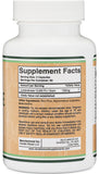 Étiquette Double Wood Lumbrokinase claire, indiquant dosage et certifications pour l'utilisation quotidienne.