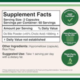 Ox Bile Double Wood capsules prêtes à être utilisées après repas