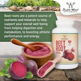 Double Wood Betterave — la texture poudre illustre une utilisation culinaire et des bienfaits potentiels.