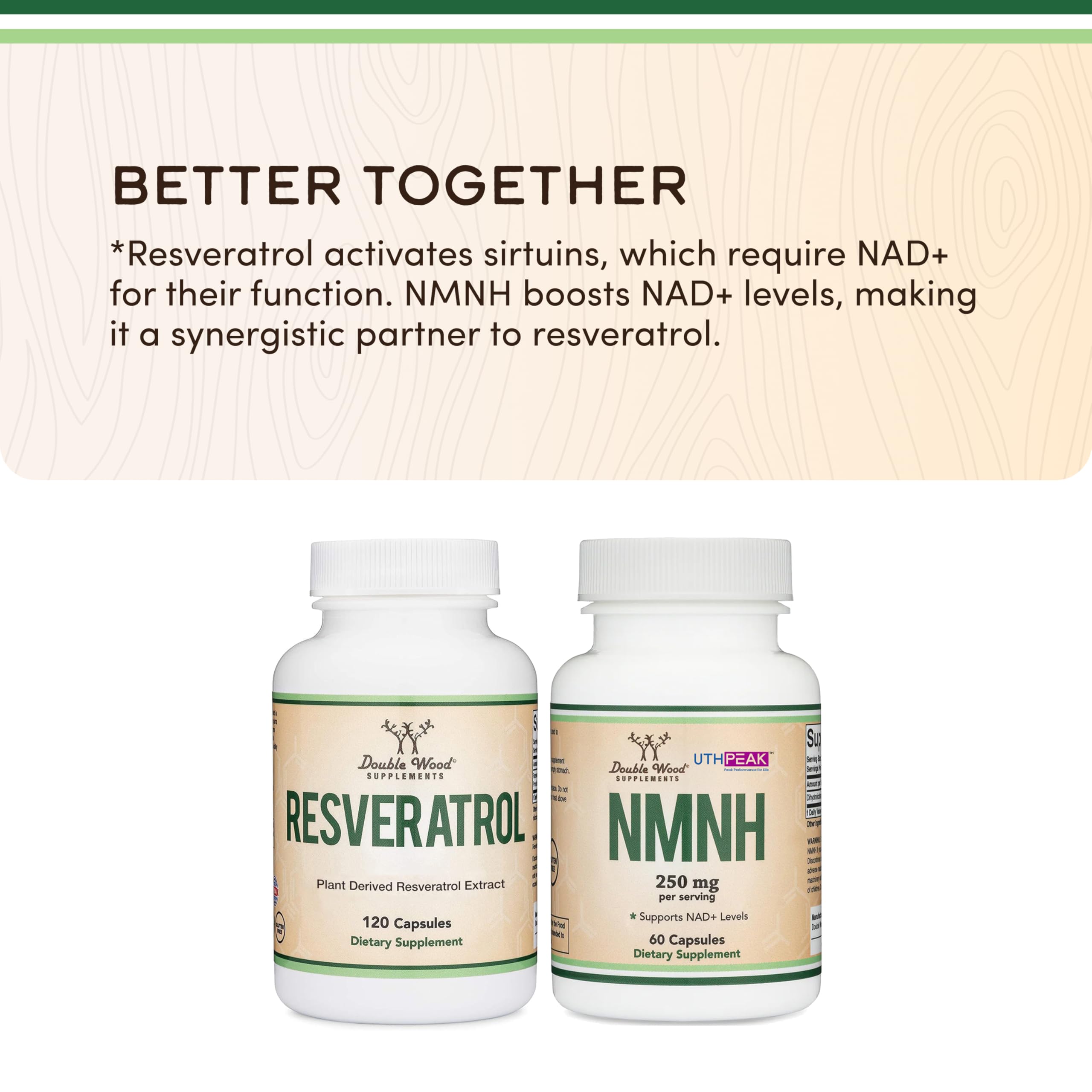 Double Wood Resveratrol – utilisation quotidienne suggérée et prise facile