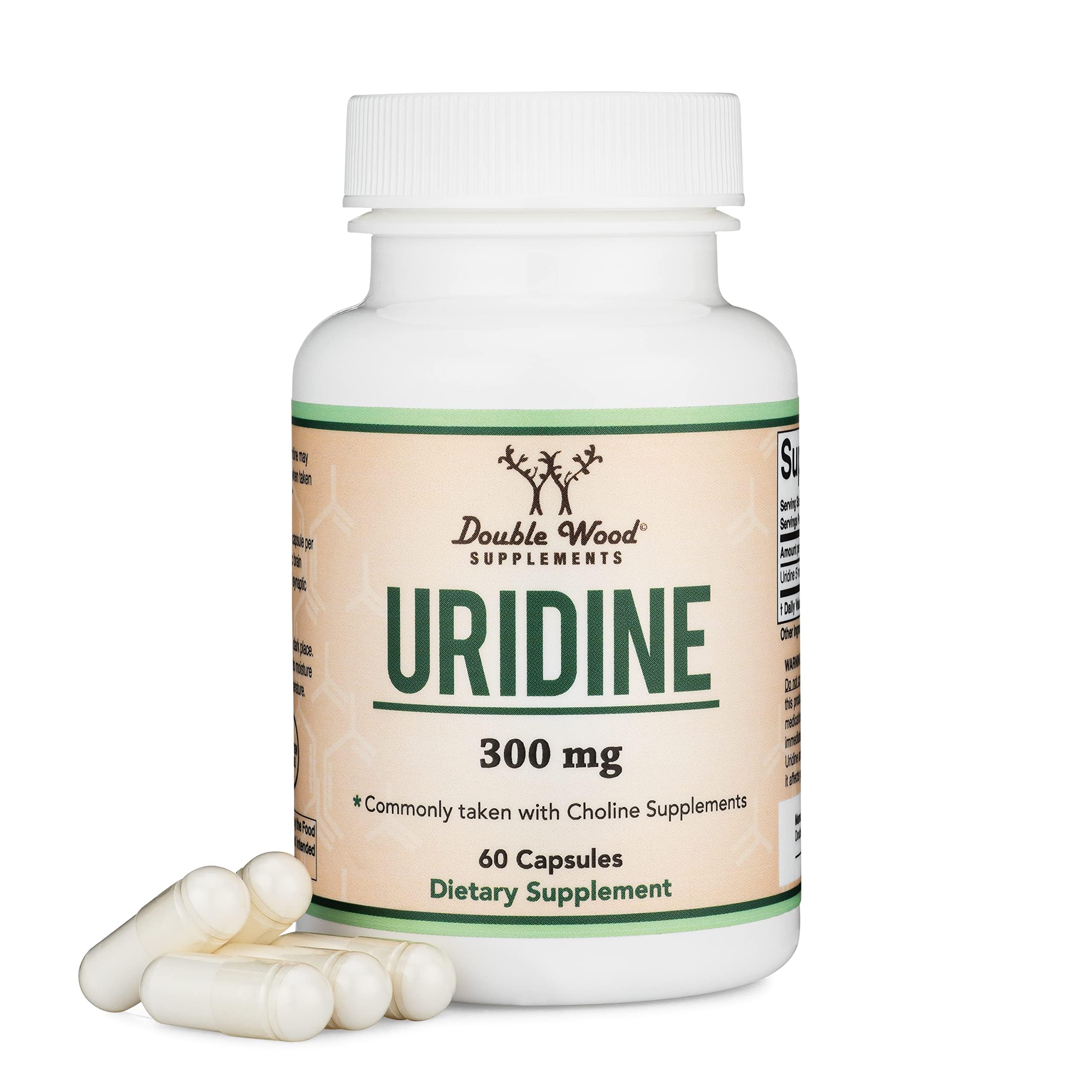 Bouteille Double Wood Uridine Monophosphate, soutien potentiel à la mémoire