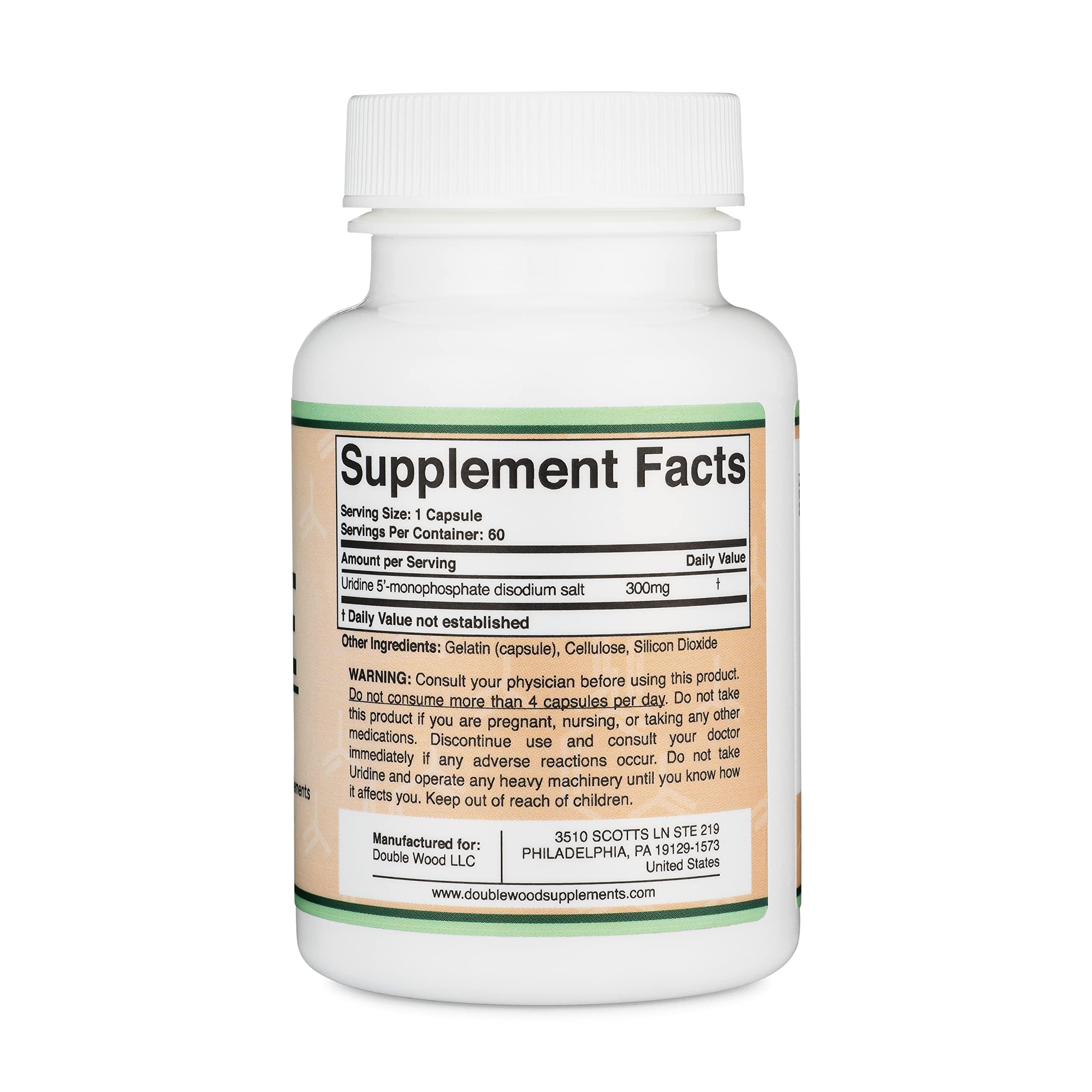 Gélules Double Wood Uridine Monophosphate, format pratique