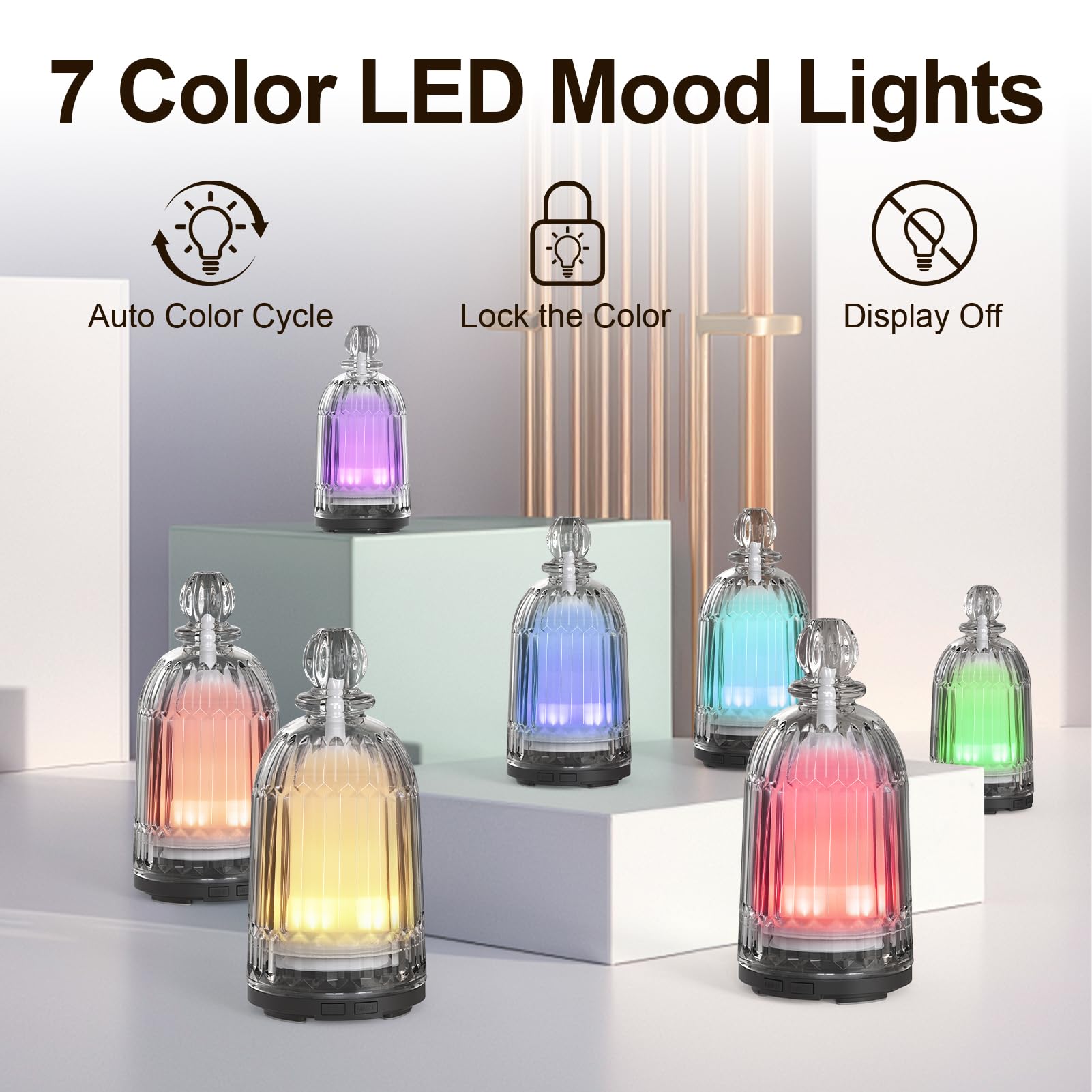 DOUDING diffuseur lumière sept couleurs pour ambiance relaxante