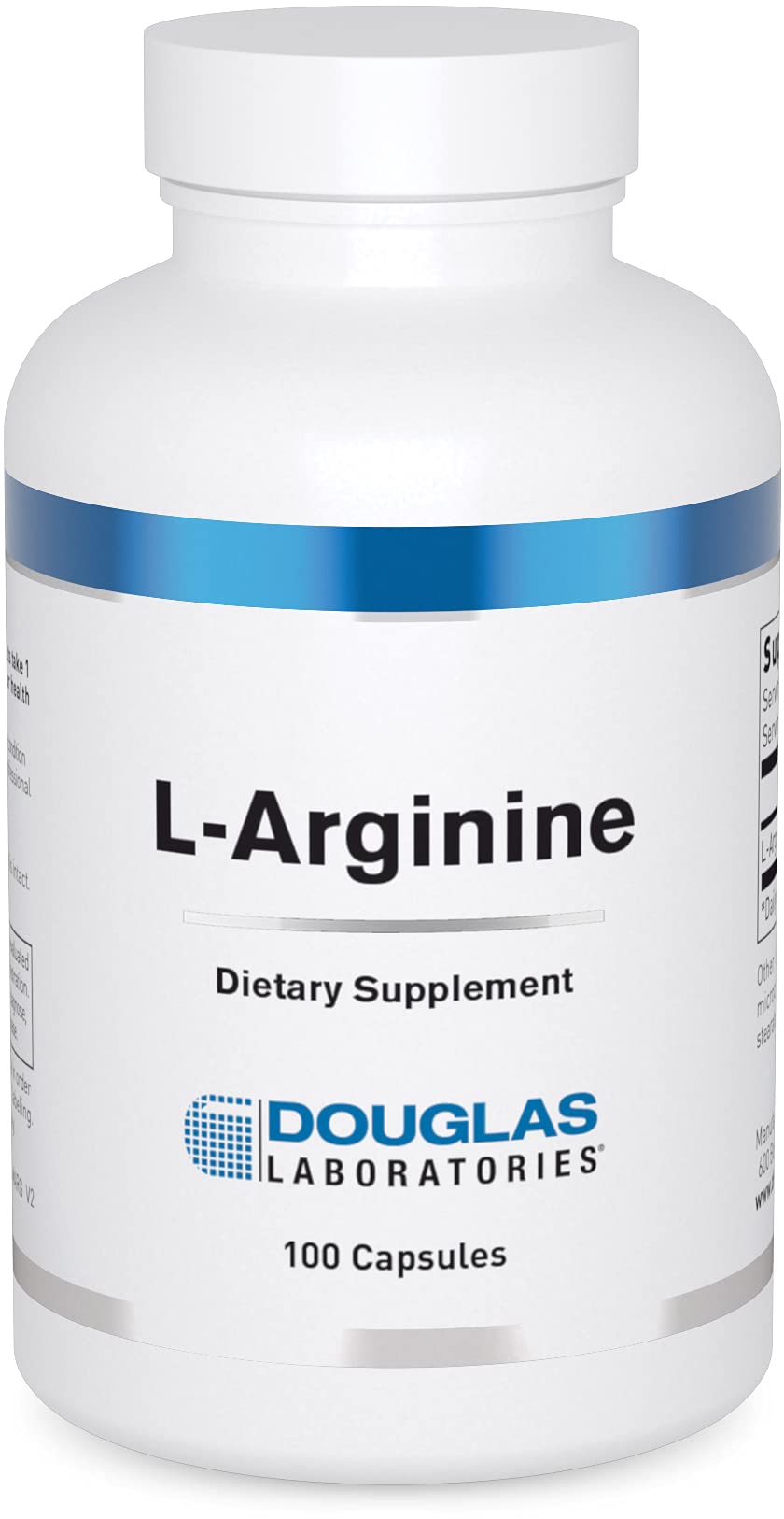 Douglas Laboratories L-Arginine 700 mg – Bouteille visible pour un usage quotidien potentiel.