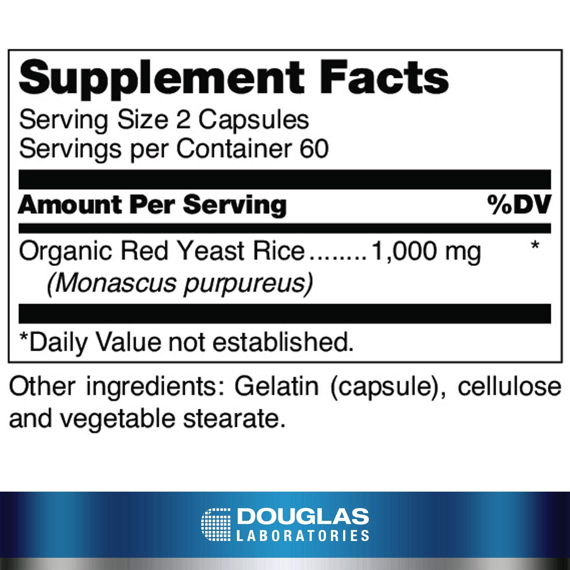 Douglas Laboratories Beni Koji – gélules de riz rouge fermenté pour un usage quotidien.