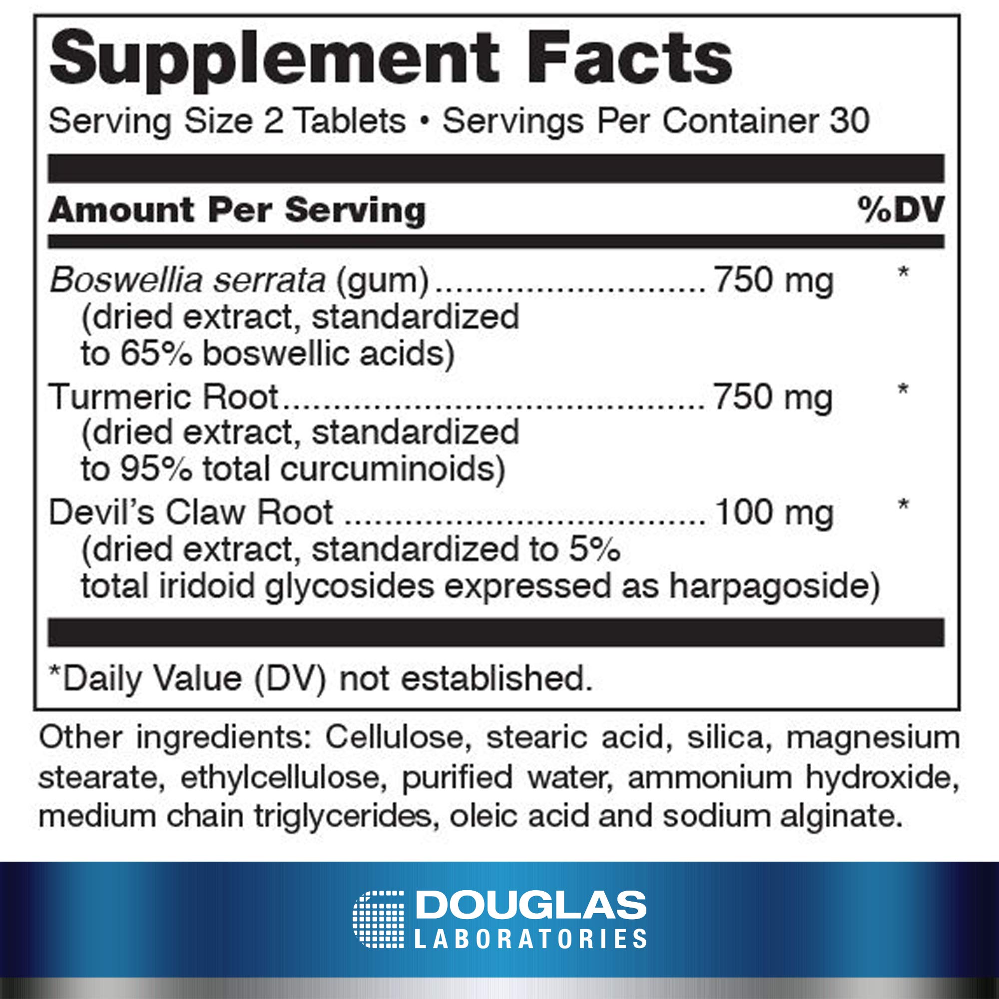 Douglas Laboratories Boswellia-Turmeric Complex – versement des capsules, usage après effort possible.