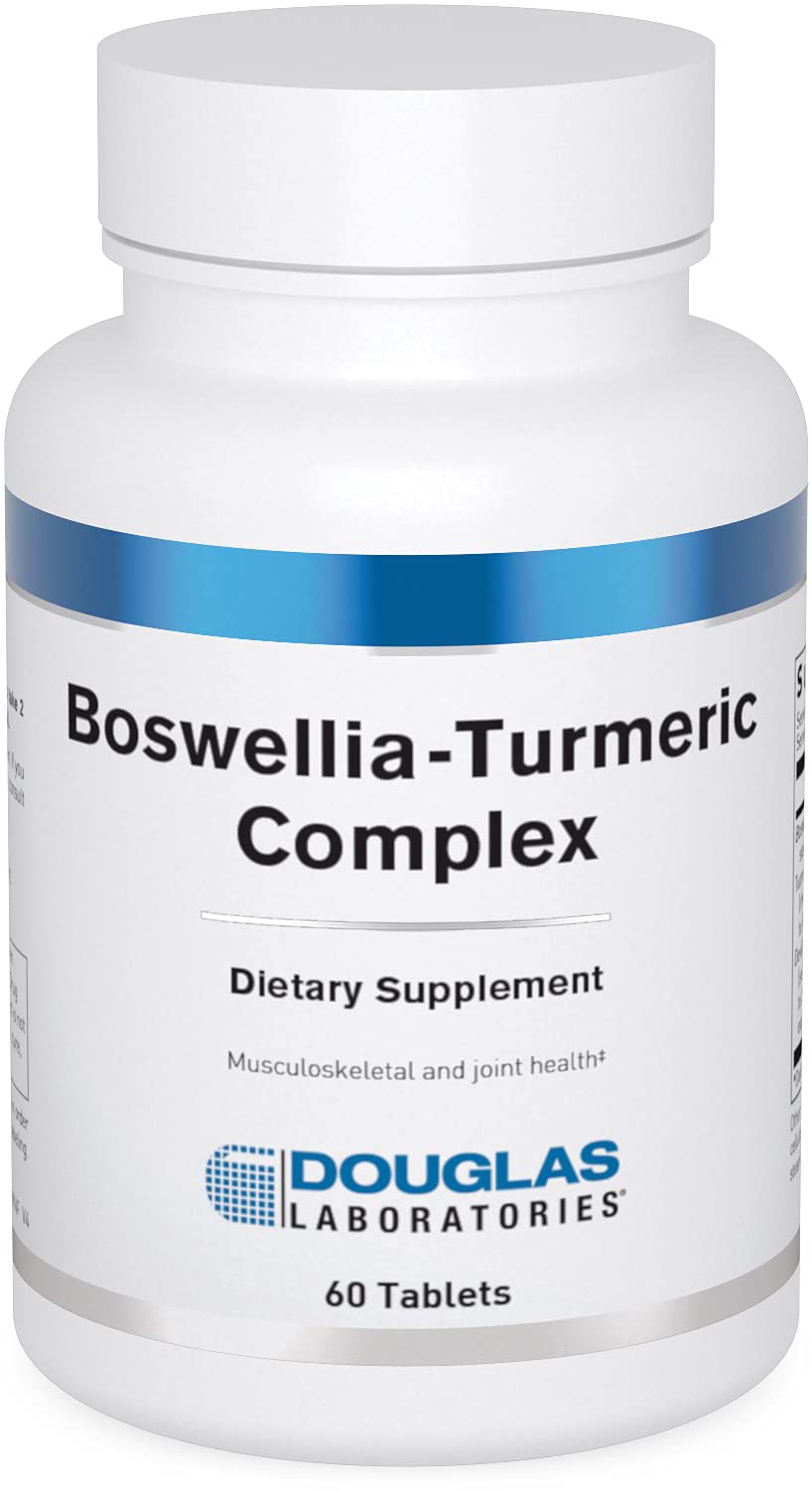 Douglas Laboratories Boswellia-Turmeric Complex – bouteille prête et élégant, soutien potentiel à la mobilité articulaire.