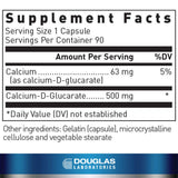 Douglas Laboratories Calcium-D-Glucarate, étiquette et emballage, informations claires et utiles.