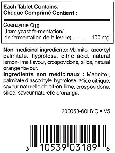 Tablettes masticables Citrus-Q10 goût citron pratique à prendre