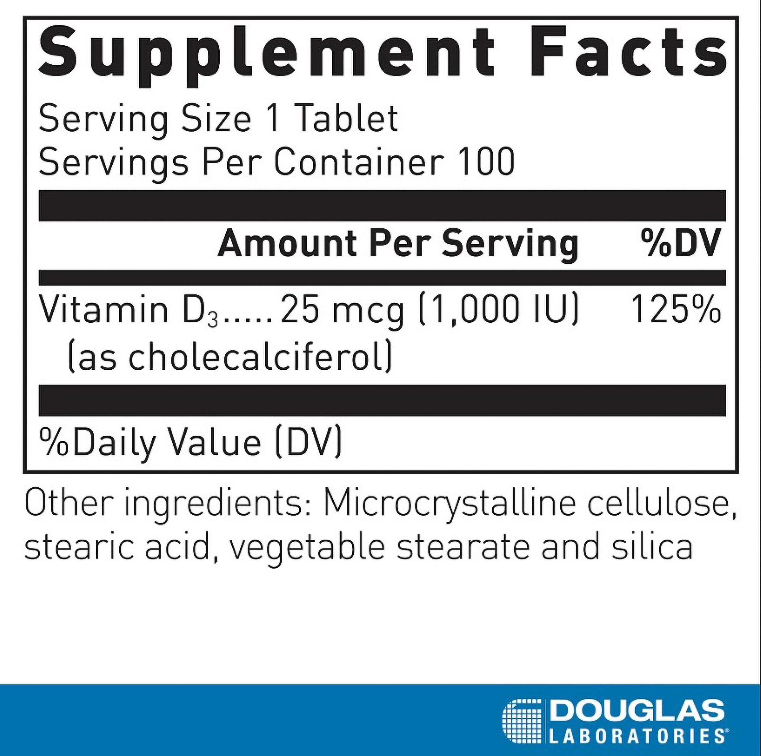 Douglas Laboratories comprimés D3 — Capsule visible, soutien potentiel à l'immunité