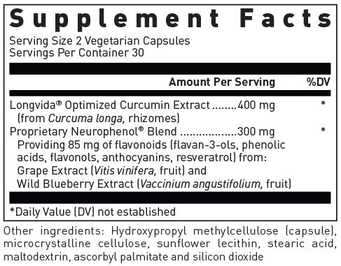 Douglas Laboratories Curcumine Neurophenol - capsules pratiques pour l'intégration quotidienne