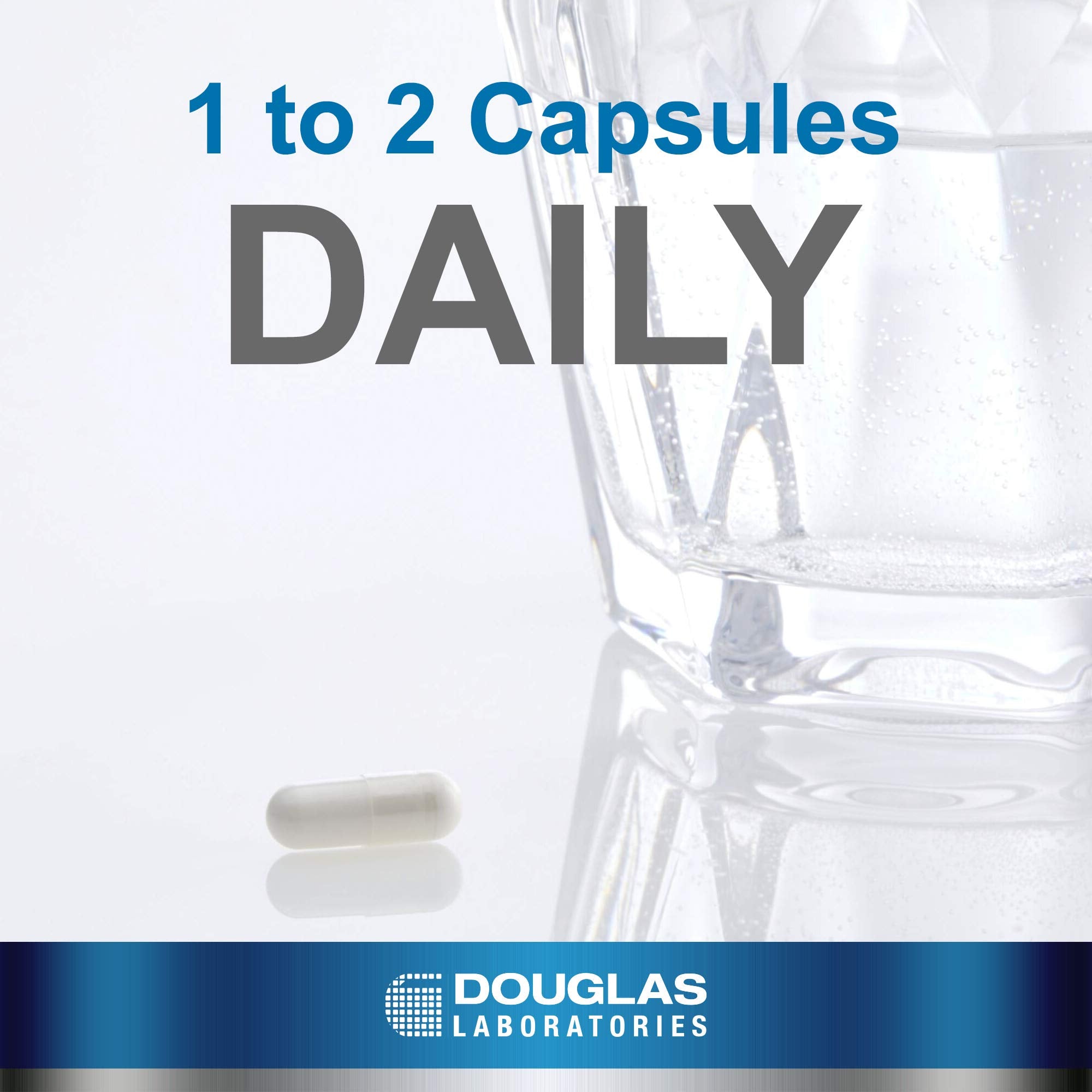 Étiquette Douglas Laboratories DHEA 25 mg, emballage sans OGM.