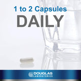 Étiquette Douglas Laboratories DHEA 25 mg, emballage sans OGM.