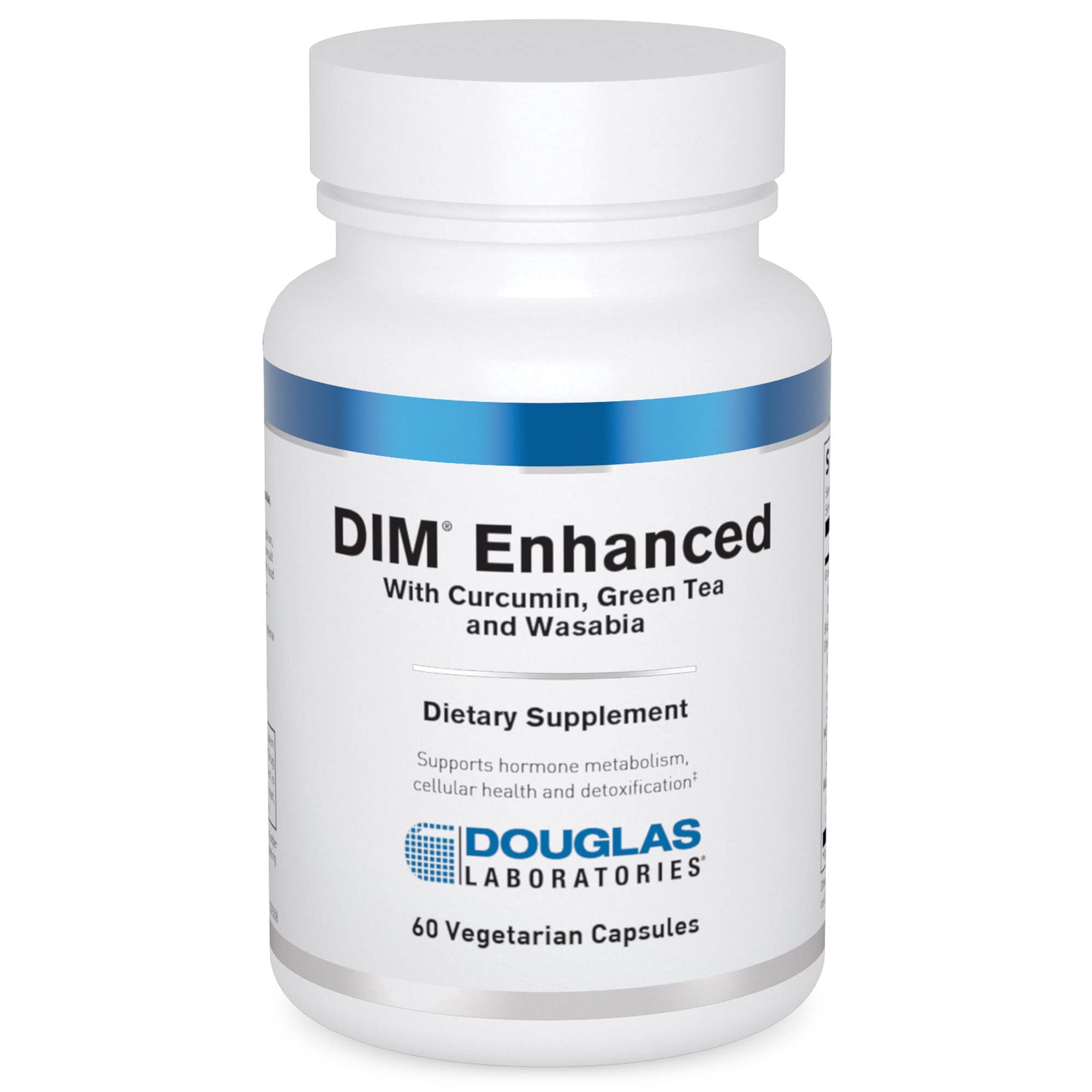 Douglas Laboratories DIM Enhanced, vue de la bouteille, soutien potentiel a l'equilibre hormonal