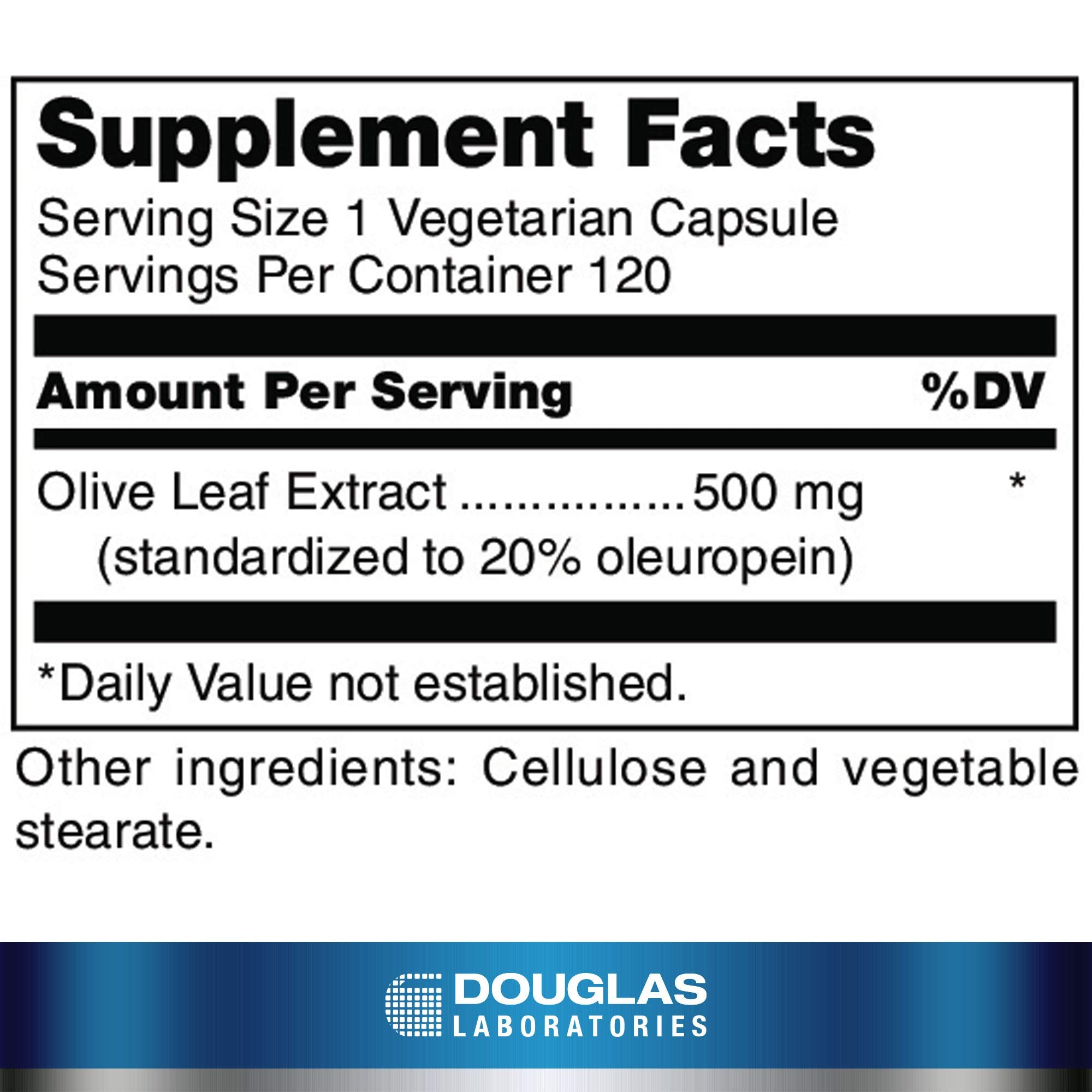 Douglas Laboratories Capsules d'extrait de feuille d'olivier – format pratique pour usage quotidien