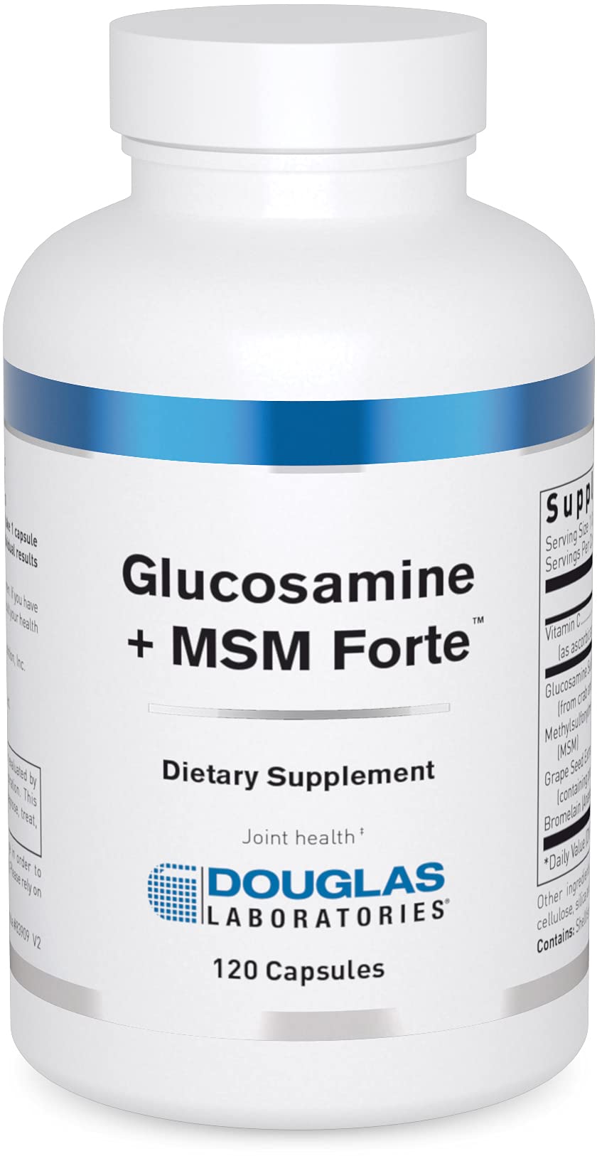 Douglas Laboratories Glucosamine + MSM Forte - bouteille: soutien possible à la mobilité articulaire.