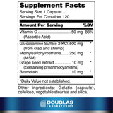 Douglas Laboratories Glucosamine + MSM Forte - gélules: prise simple pour votre routine.