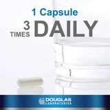 Douglas Laboratories Glucosamine Plus, étiquette-produit avec ingrédients clés et dosage recommandé.