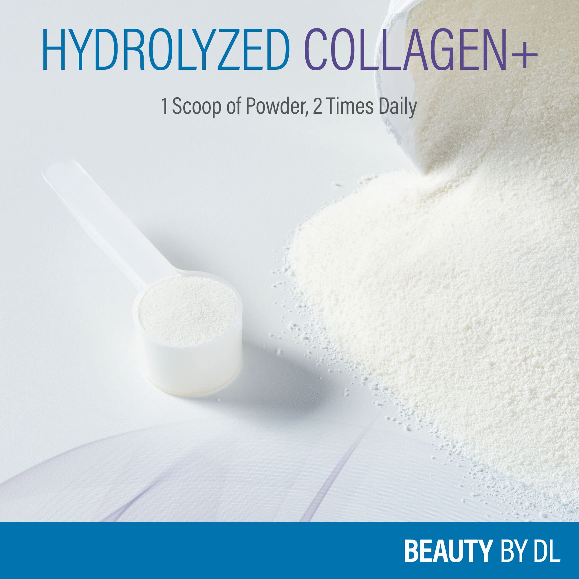 Étiquette Nutritionnelle de Hydrolyzed Collagen+ indique les ingrédients clés.