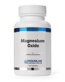 Douglas Laboratories magnésium oxyde, bouteille et gélules visibles pour une routine santé potentielle