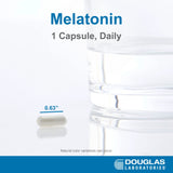 Capsules Douglas Laboratories Mélatonine, étui d'emballage élégant, soutien potentiel à la relaxation nocturne.