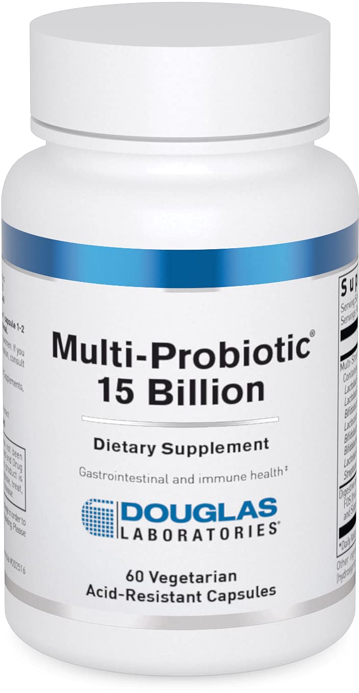 Douglas Laboratories Multi-Probiotic 15 Milliards : bouteille pratique pour le soutien digestif quotidien.