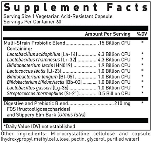 Douglas Laboratories Multi-Probiotic 15 Milliards : gélules résistantes à l'acide pour la digestion.