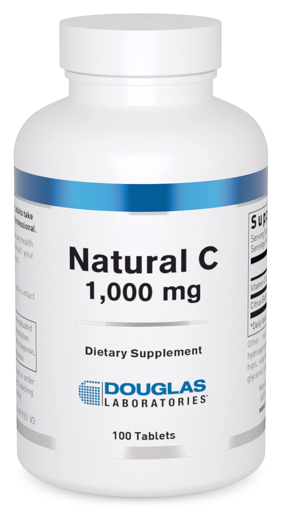 Douglas Laboratories Natural C 1000 mg — bouteille prête à intégrer la routine peau et vaisseaux.