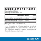 Douglas Laboratories Natural C 1000 mg — comprimés faciles à avaler pour le soutien des tissus.
